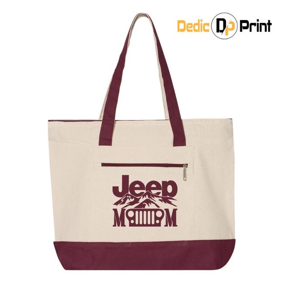 Jeep Mom 19L Zippered Tote Bag - Picture 1 of 4
